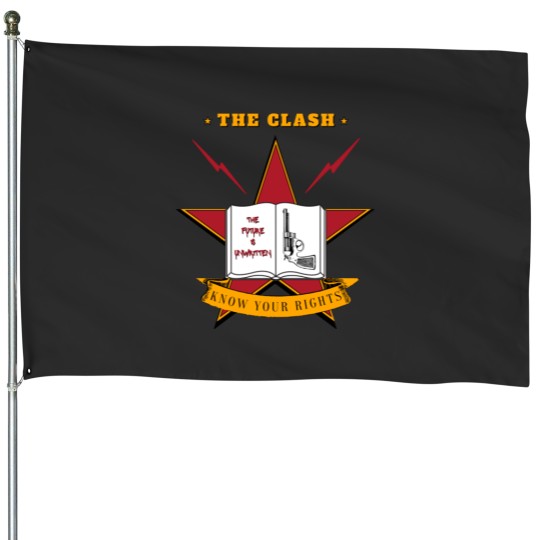 Discover The Clash - Know Your Rights  Full Colour Original Fan Art Design House Flags
