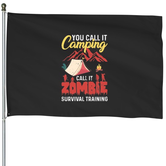 Discover You call it camping House Flags