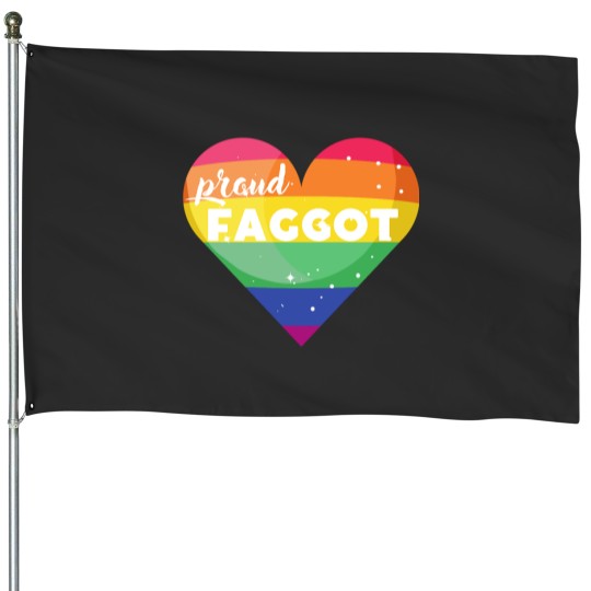 Discover Proud faggot House Flags