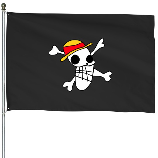 Discover Birthday Gifts Luffy'S Jolly Roger Drawing Gift For Music Fans House Flags