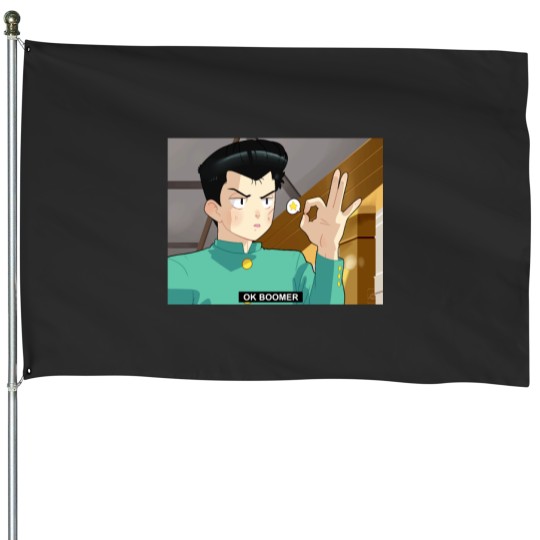 Discover YYH Yusuke Urameshi says OK boomer House Flags