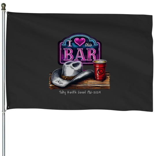 Discover Toby Keith I Love This Bar 90s House Flags