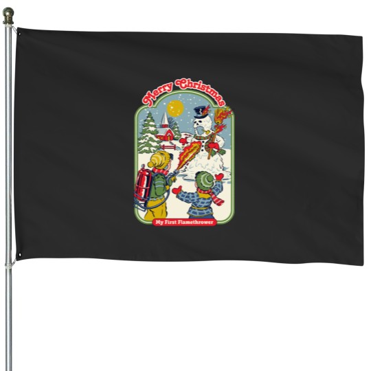 Discover My First Flamethrower House Flags