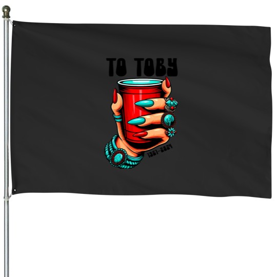 Discover Toby Keith red. Solo cup to Toby cheers rip in memory country music House Flags