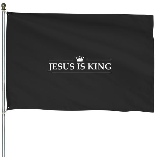 Discover christian jesus is king design crown t House Flags