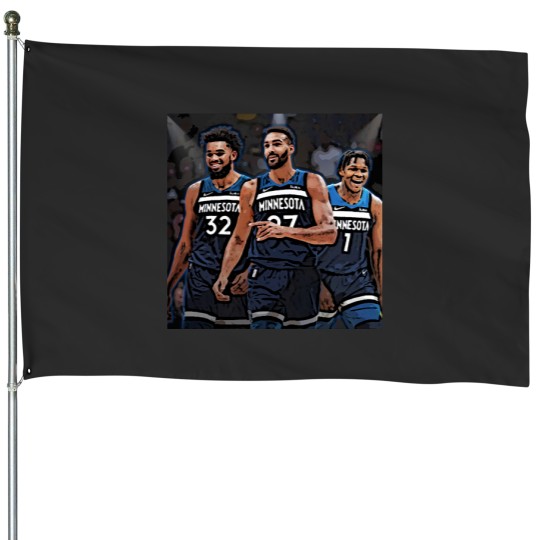 Discover Minnesota Timberwolves1 BIG 3 House Flags