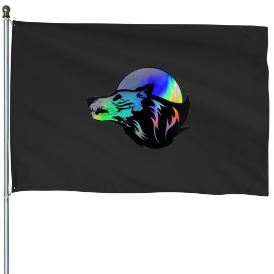 Discover Skelet-wolf- House Flags