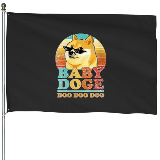 Discover Baby Doge Doo Doo House Flag
