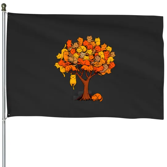 Discover Cat Tree House Flags