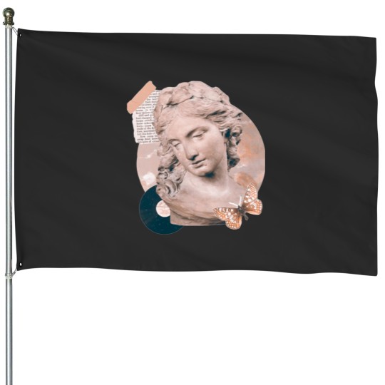 Discover you are my Venus dark academia collage Sticker House Flags