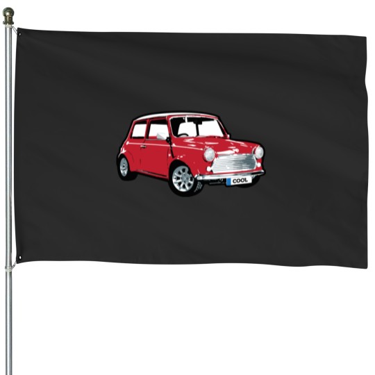 Discover Red  British car House Flags