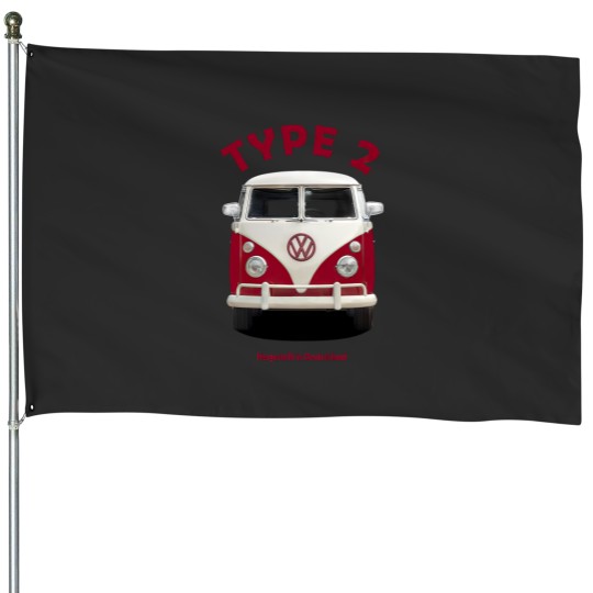 Discover TYPE 2 VW Van House Flags