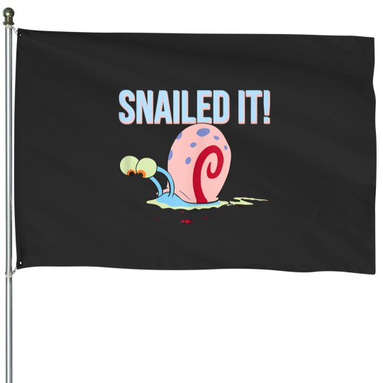 Discover mademark x squarepants gary the snail snailed it House Flags