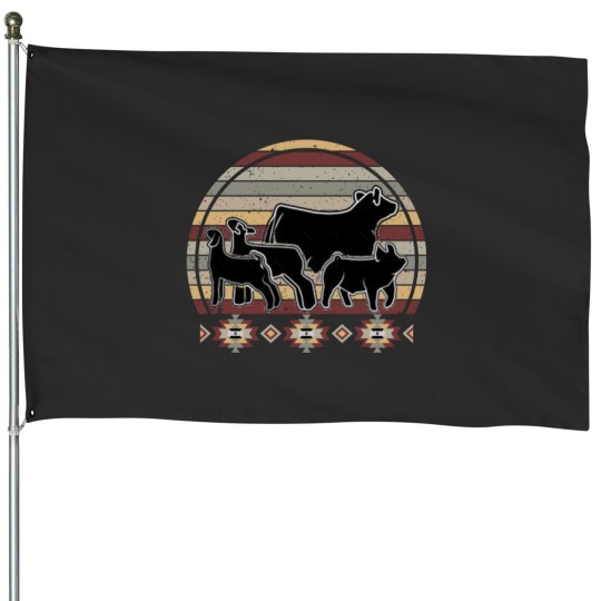 Discover Livestock Show Animals - Market Steer House Flags