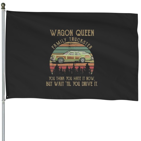 Discover Wagon Queen Family Truckster Vintage T-Shirt House Flags
