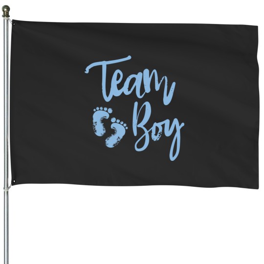 Discover gender reveal baby shower team boy House Flags