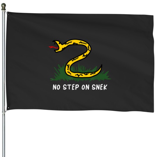 Discover no step on snek funny parody meme House Flags