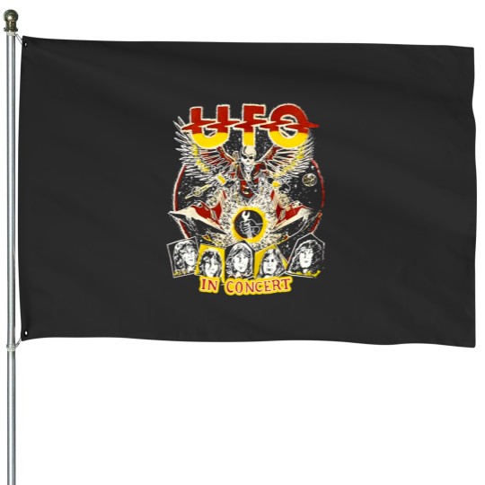 Discover Vintage 80s UFO Band Concert Tour House Flags