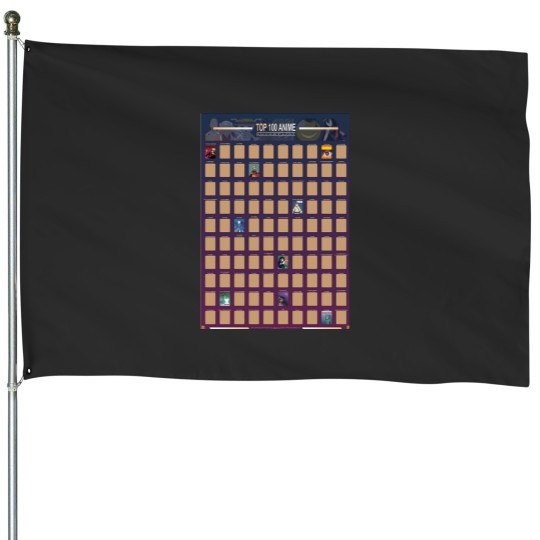 Discover Top 100 Anime Scratch Off - 2021 House Flags