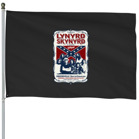 Discover Lynyrd Skynyrd 1977 Tour T Shirt House Flags