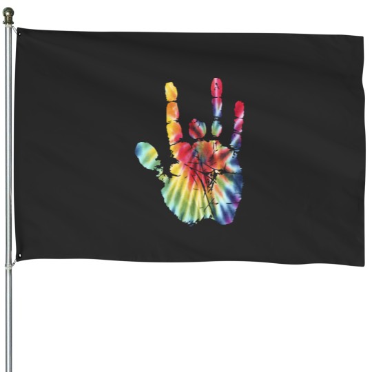 Discover Tie Dye Jerry Garcia Hand Beautiful. House Flags