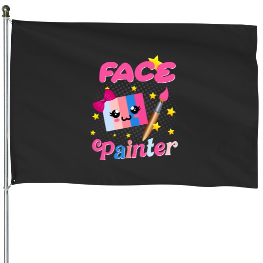 Discover Face painter for Makeup artist House Flags