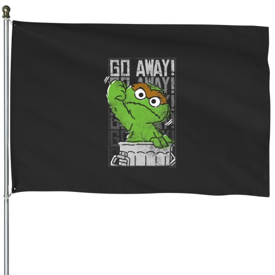 Discover street oscar the grouch go away House Flags