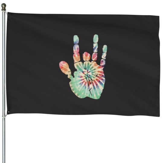 Discover Groovy Tie Dye Jerry Hand Beautiful. House Flags