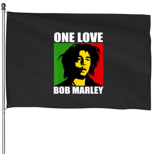 Discover  bob marley one love rasta House Flags