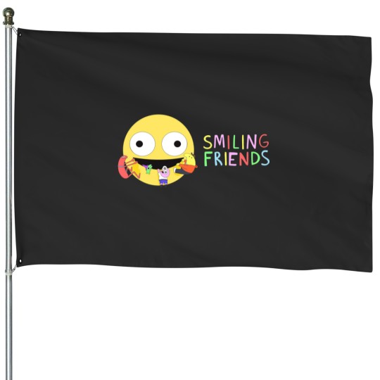 Discover Smiling friends Art ! House Flags