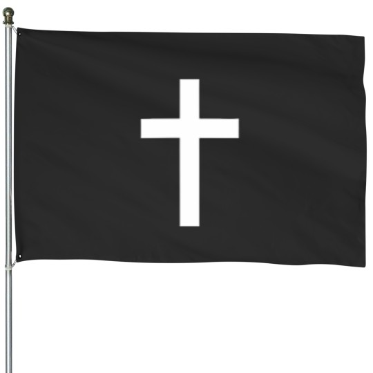 Discover small cross subtle christian minimalist religious faith House Flags