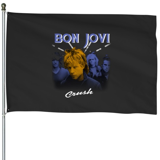 Discover Crush wanted dead or alive bon  jovi gift for fans and lovers House Flags