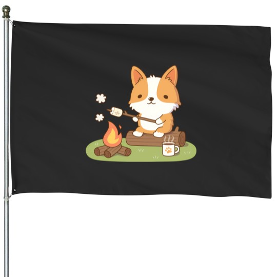 Discover Corgi House Flags