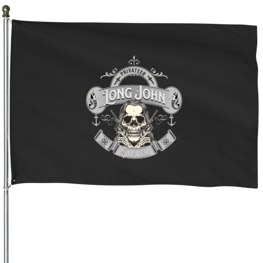 Discover Long John Silver Pirate Skull House Flags