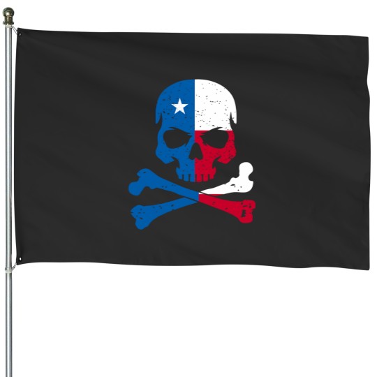 Discover Texan Pirate Skull and Bones House Flags