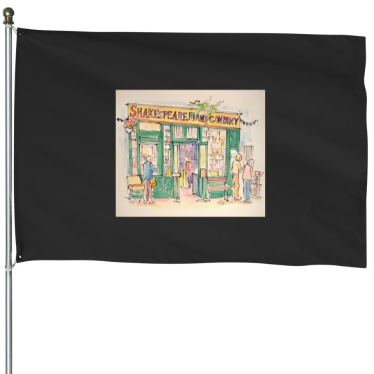 Discover Shakespeare And Company House Flags