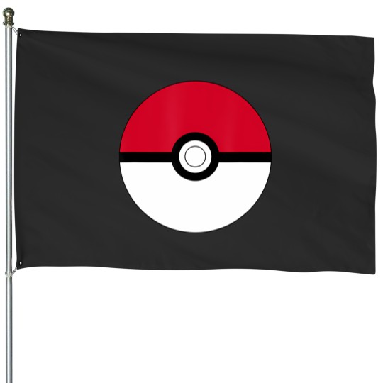 Discover pokã©mon pokã© ball vintage red white logo House Flags