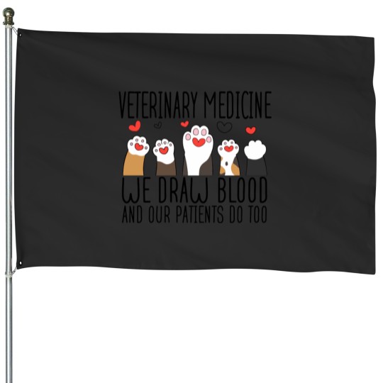 Discover Funny Vet Tech Quote House Flag