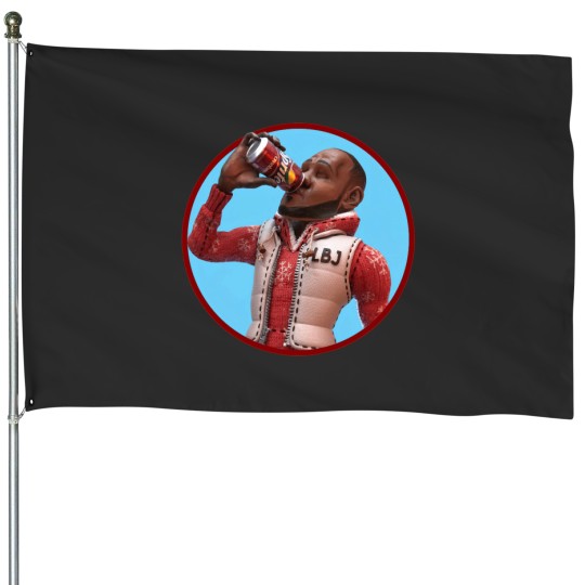 Discover LeBron James Cranberry Spritee Meme House Flags