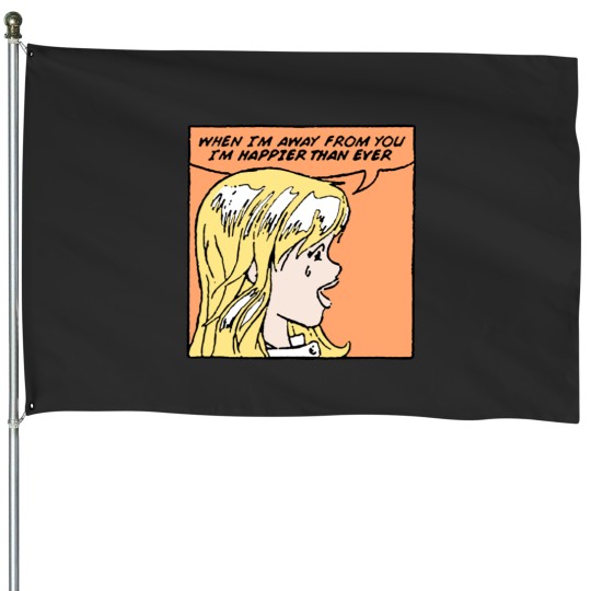 Discover GET AWAY FROM ME Sticker House Flags