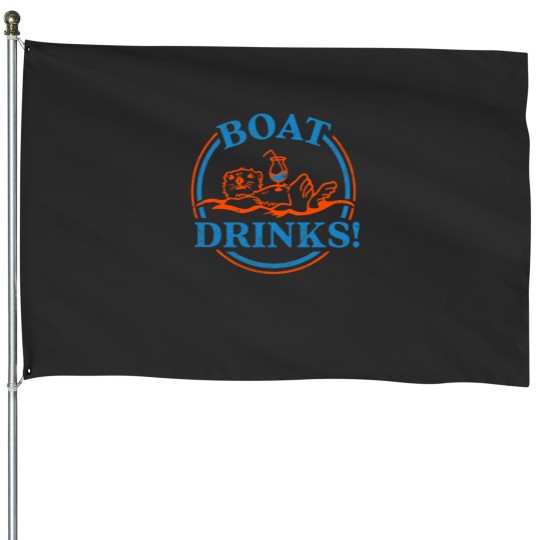 Discover Boat Drinks! Cute _ Funny Otter Drinking A Cocktail 2 jimmy buffett to p sellin g widodo ganteng transparent House Flags