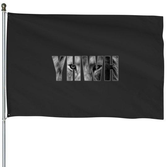 Discover yhwh yahweh god lion clothing House Flags