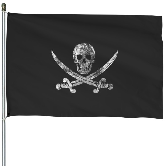 Discover vintage pirate skull House Flags