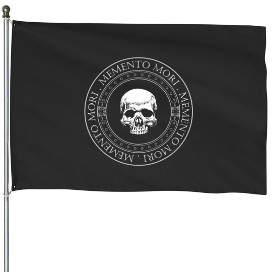 Discover Memento Mori Iii - Memento Mori Art - Skeleton Skull Funny House Flags