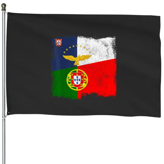 Discover azores portugal portuguese flag vintage souvenir House Flags