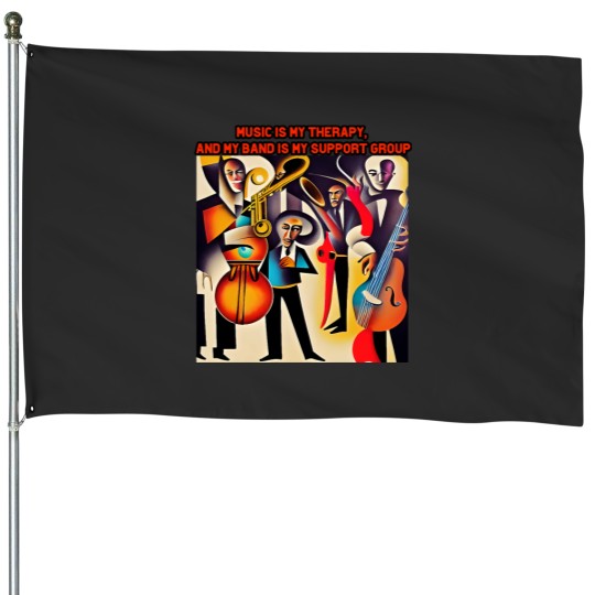 Discover Music Therapy Band Support Group House Flag