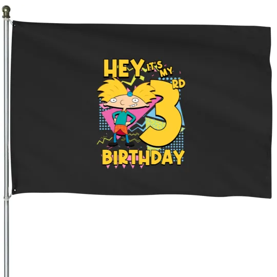 Discover Hey Arnold! Hey It's My 3rd Birthday House Flags