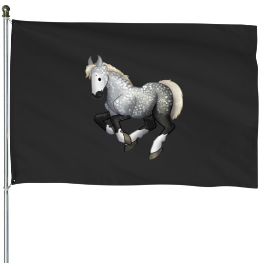 Discover Cozy Percheron House Flags