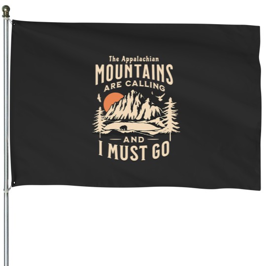 Discover Camping Appalachian Mountains Hiker Outdoors Backpacking Camping Camp House Flags
