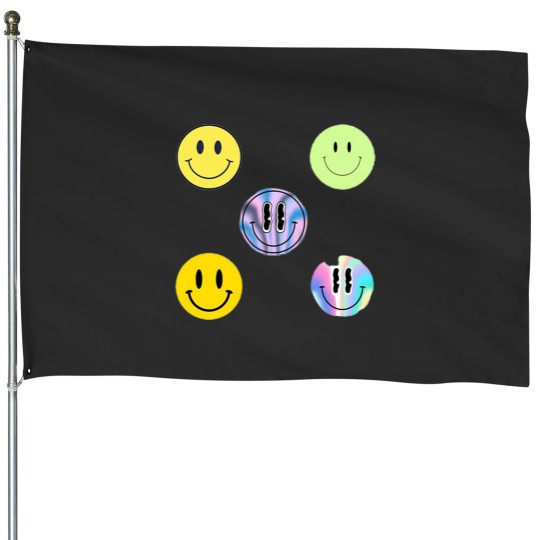 Discover Smiley Faces Pack House Flags